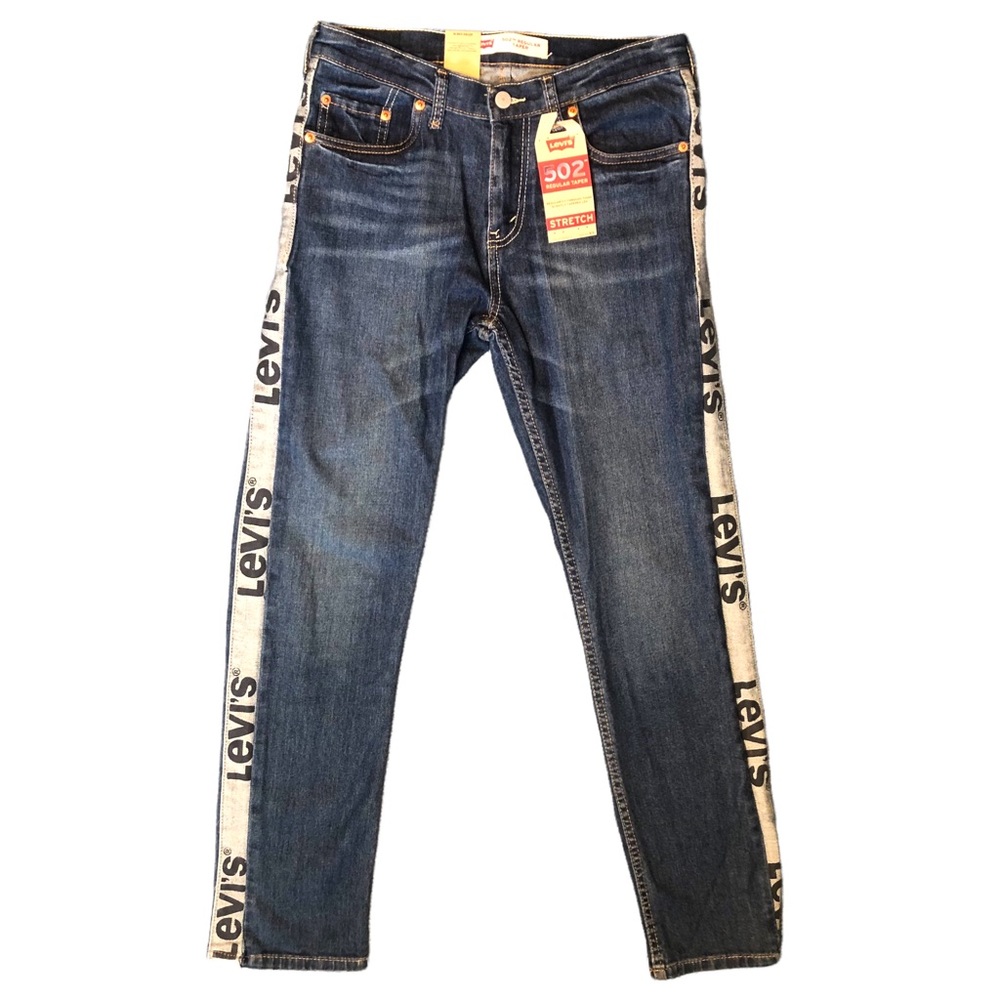 Levi’s 502 Stretch Jeans Regular Fit Through Thigh Slightly Tapered Leg Size 16